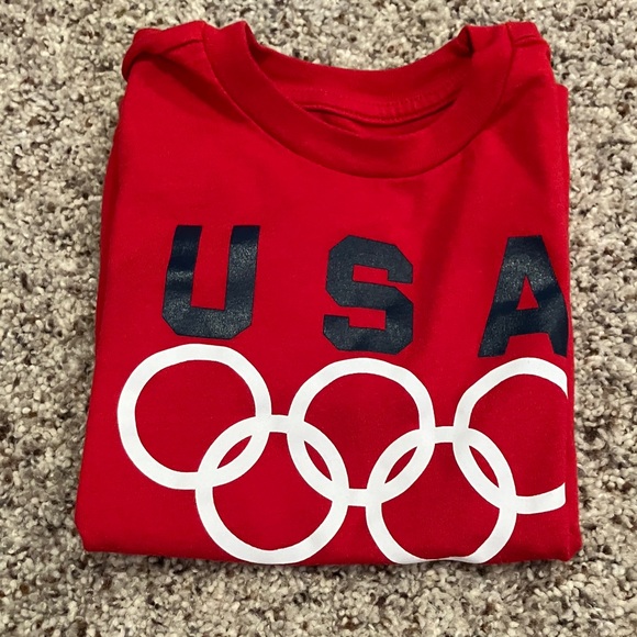 Red USA Olympic Kids T-Shirt Size 5 - Picture 5 of 5